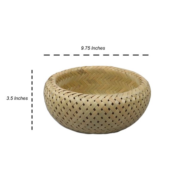 Handmade Stackable Bamboo Baskets Set Home Office - Picture 7 of 7